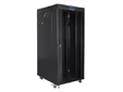 Комуникационен шкаф Lanberg rack cabinet 19' free-standing 27U800x1000 (flat pack) with glass door lcd black v2