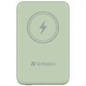 Външна батерия Verbatim MCP-10GN Power Pack 10000 mAh with UBS-C PD 20W  Magnetic Wireless Charging 15W Green