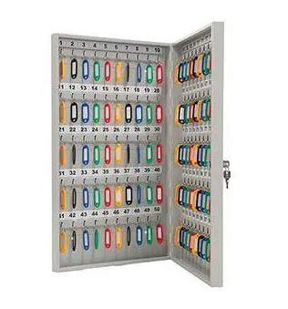 Табло за ключове KL 100 броя- за 100броя ключове, сив, отворено, с наредени ключове вътре