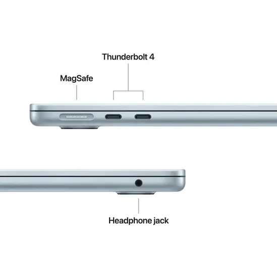 Лаптоп Apple MacBook Air 13.6: Apple M5 chip with 10-core CPU and 8-core GPU, 16GB, 512GB SSD - Sky Blue