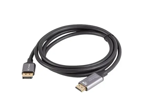 Кабел Lanberg display port (M)  - HDMI(M) cable 1.8m, black