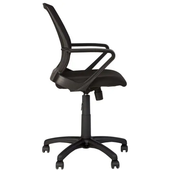 Работен стол ФАНИ - сниман отстрани, черен цвят