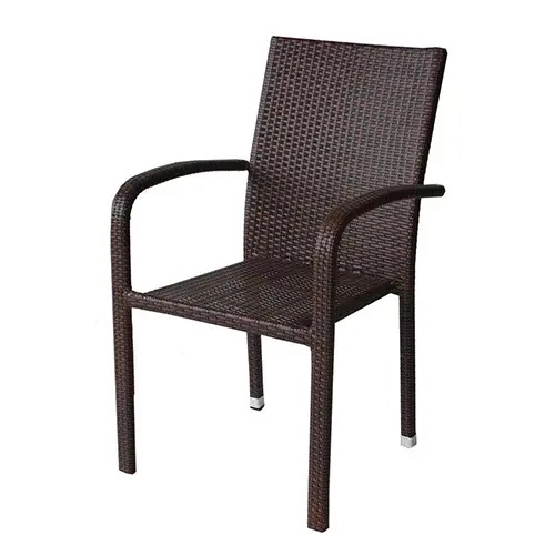 Ратанов стол МИЛЕН - кафяв цвят