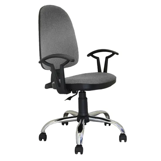 Работен стол АЙДЕМИР- сив цвят, дамаска