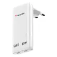 Зарядно устройство Verbatim Fold 'n' Go GaN Charger 65W EU plug White