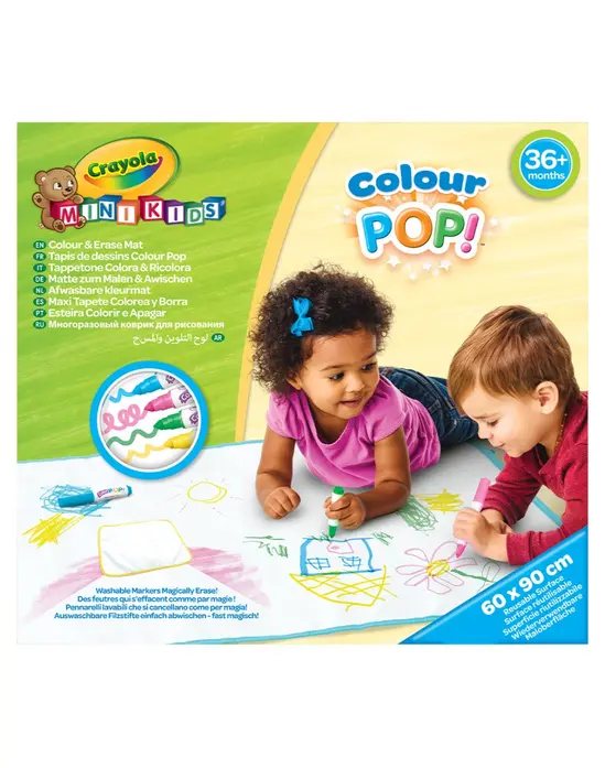 Подложка за рисуване Crayola с 4 маркера и гъба