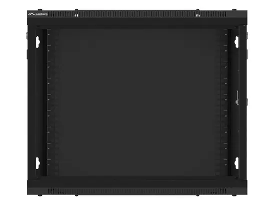 Комуникационен шкаф Lanberg rack cabinet 19' wall-mount 9U600x600 for self-assembly with metal door black (flat pack)