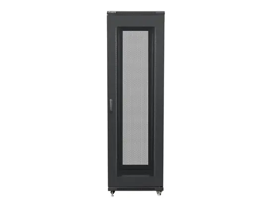 Комуникационен шкаф Lanberg rack cabinet 19' free-standing 42U600x800 (flat pack) with mesh door black