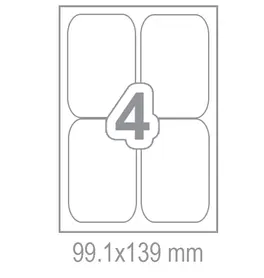 Самозалепващи етикети 99.1x139 4 бр.