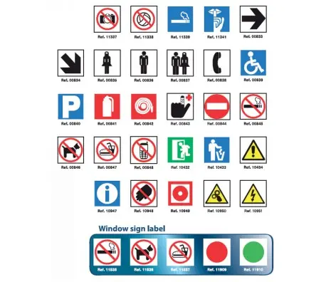 Самозалепващи знаци 114х114 мм