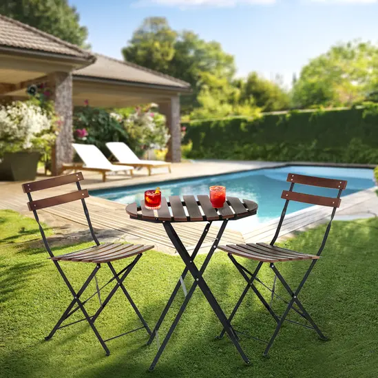 Сгъваема градинска маса БОЖУРА- столчета с маса