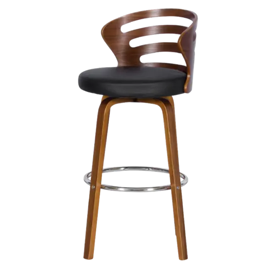 Бар стол АЛИС-дървени крака, с ринг за крака