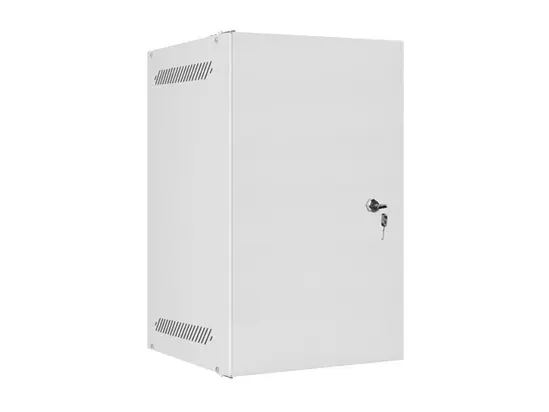 Комуникационен шкаф Lanberg rack cabinet 10' wall-mount 9U  280x310 self-assembly flat pack with metal door, grey