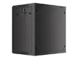Комуникационен шкаф Lanberg rack cabinet 19' wall-mount 12U600x450 for self-assembly with metal door black (flat pack)