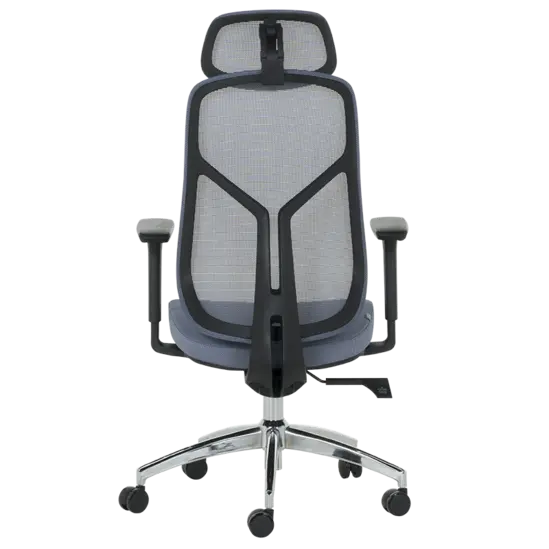 Директорски стол ЙОАН- синя дамаска, черна рамка