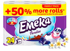 Тоалетна хартия Emeka Paradise, 24+6 бр.