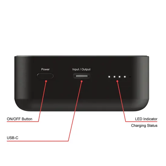 Външна батерия Verbatim Charge 'n' Go Essentials Power Bank Magnetic Wireless 20000mAh Black