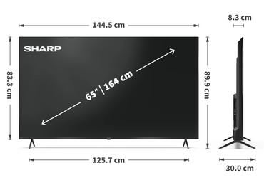 Телевизор Sharp 65HP5265E, 65' QLED Google TV, 4K Ultra HD 3840x2160 Frameless, 1 000 000:1, AQUOS, DVB-T/T2/C/S/S2, Active Motion 1000, HDR10, Dolby Atmos, Dolby Vision, Google Assistant, Google Cast, HDMI 2.1 with eARC, 3.5mm Headphone jack / line-out, 