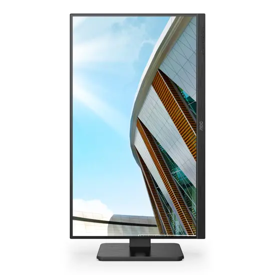 Монитор AOC Q27P2Q, 27' IPS WLED, 2560x1440@75Hz, 4ms GtG, 300cd m2, 1000:1, DCR 50M:1, FlickerFree, Low Blue Light, 2Wx2, Tilt, Height Adjust, Pivot, Swivel, D-SUB, HDMI, DP, USB hub