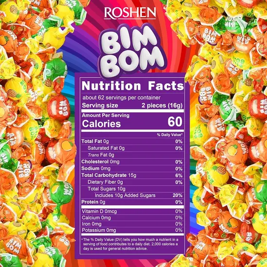 Бонбони Roshen bim bom карамелажни 1 кг