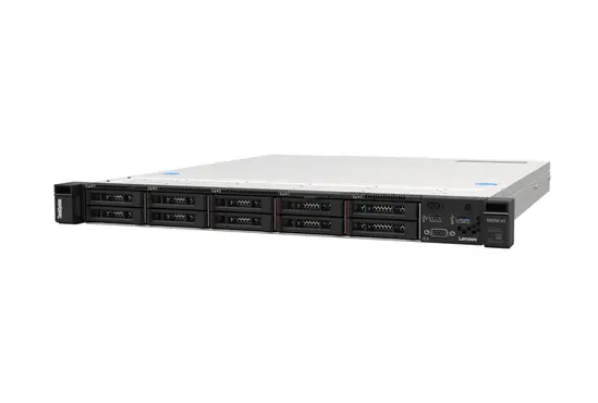 Сървър Lenovo ThinkSystem SR250 V3, Xeon E-2434 (4C 3.4GHz 8MB Cache55W), 1x16GB, OB, 2.5' HS (8), SW RAID, HS 800W Titanium, XCC2 Platinum, Rails