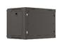 Комуникационен шкаф Lanberg rack cabinet 19' wall-mount 6U/540x350 (flat pack) with glass door black
