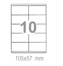 Самозалепващи етикети 105х57 10 бр.