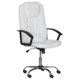 Директорски стол КАРИ- снимка отстрани, бял цвят