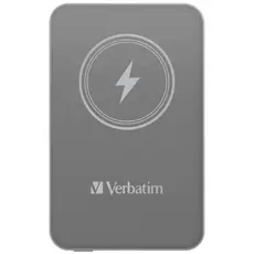 Външна батерия Verbatim MCP-5GY Power Pack 5000 mAh with UBS-C® PD 20W  Magnetic Wireless Charging 15W Grey