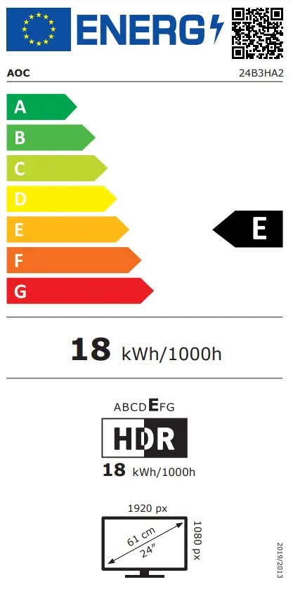 Монитор AOC 24B3HA2, 23.8' IPS WLED, 1920x1080@100Hz, 4ms GtG, 1ms MPRT, 250cd m2, 1300:1, 20M:1 DCR, Adaptive Sync, FlickerFree, Low Blue Mode, 2Wx2, Tilt, D-SUB, HDMI