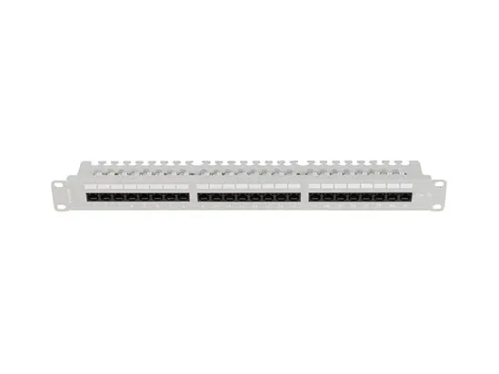 Пач панел Lanberg patch panel 24 port 1U 19' CAT.5e utp with cable organizer grey
