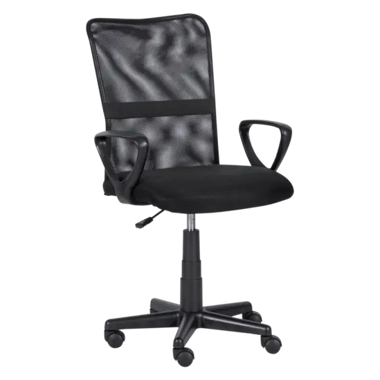 Работен стол ДОРИС-снимка отстрани, дамаска с мрежа