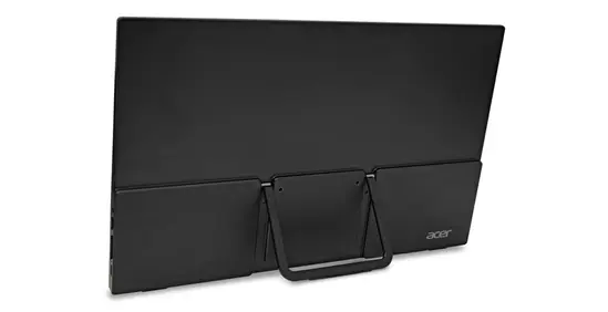 Монитор Acer PM161QB1bmiuux, 15.6'' IPS, FHD (1920x1080), Portable, AdaptiveSync, 60Hz, 4ms (GTG), 100M:1, 250 nits, 1x HDMI 1.4, 2x USB Type-C, Audio Out, 2x1W Speakers, BlueLightShield, Kickstand, VESA, Black