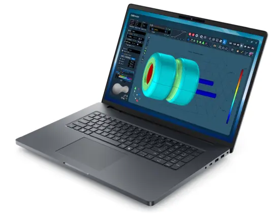 Лаптоп Dell Pro Max 18 Plus MB18250, Intel Ultra 7 265HX, vPro (13TOPS NPU, 20 cores, up to 5.30 GHz), 18" QHD+ (2560x1600), 500 nits, 32GB: 2x16GB 6400 MTs DDR5, 1TB SSD, NVIDIA RTX PRO 3000 12GB GDDR7, 8MP IR Cam and Mic, Wi-Fi 7, FPR, Backlit Kb, Win11