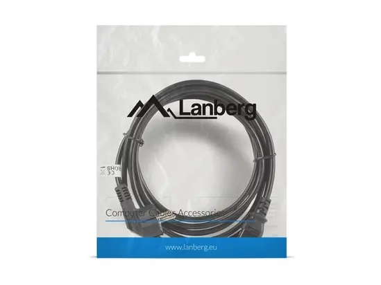 Кабел Lanberg CEE 77 - IEC 320 C13 power cord 3m VDE, black