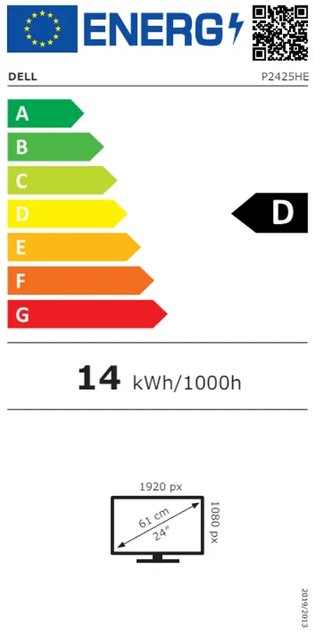 Монитор Dell P2425HE, 23.8' Full HD LED, IPS Anti-Glare, 5ms, 100 Hz, 1500:1, 250 cdm2, 1920x1080, 99% sRGB, USB-C Hub,USB 3.2, HDMI, Display Port, RJ45, PD 90W, Height Adjustable, Pivot, Swivel, Tilt, Black