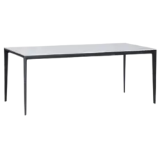 Трапезна маса ДАМЯН- бял плот, черни крака