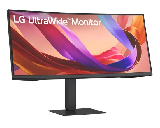 Монитор LG 34U650A-B, 34" UltraWide  21:9, IPS, Curved, 100 Hz, 5ms, 1000:1, 300cdm2, WQHD 3440x 1440, sRGB 99%, HDR 10, HDMI, DisplayPort, USB-C, PD- 96 W, DP, Reader mode, Dynamic Action Sync, PIP, PBP, Tilt, Height (Range), Pivot, Speacers 2x7W, LG Sw
