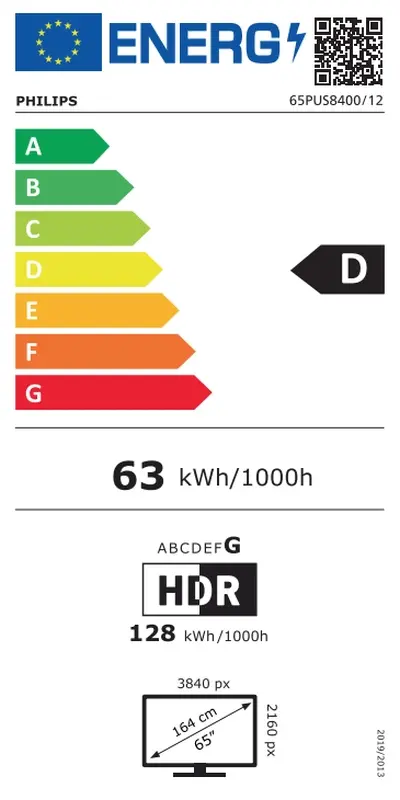 Телевизор Philips 65PUS8400/12, 65" 4K UHD QLED, 3840x2160p, DVB-T/T2/T2-HD/C/S/S2, 60Hz, Ambilight 3, Pixel Precise UHD, HDR+, Titan OS, Dolby Atmos & DTS:X, 3*HDMI, 2*USB, VRR, 802.11ac, BT 5.2, Philips EasyLink 2.0, 20W RMS, Black