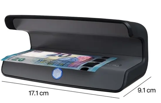 Детектор за фалшиви банкноти Safescan 75- размери