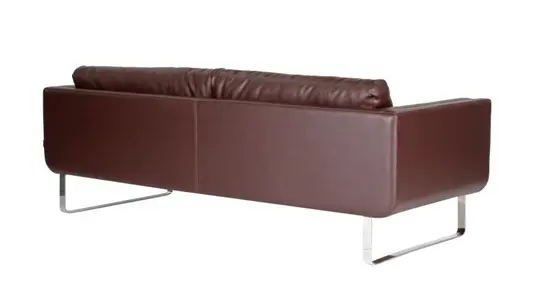 Диван триместен КРАКРА EDG 03 - сниман отзад, кафяв на цвят