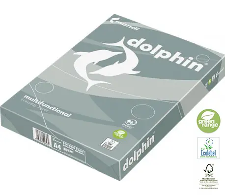 пакет Копирна хартия DOLPHIN EVERYDAY A4 80 гр. 500 л-сниман отгоре