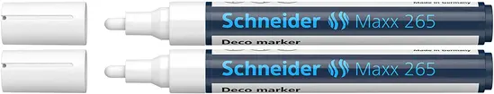 2 броя хоризонтално разположен Маркер тебешир Schneider Maxx 265 бял
