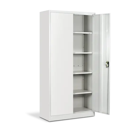 Архивен шкаф BTL L с 5 отделения 185х90х40 см- бял, празен, с отворена дясна врата