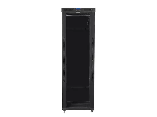 Комуникационен шкаф Lanberg rack cabinet 19' free-standing 47U800x1000 (flat pack) with glass door lcd black v2