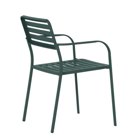 Градински стол ЛАЗУР- снимак отзад, зелен