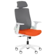 Президентски стол Миглена 46 - оранжева седалка, сива облегалка