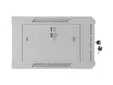 Комуникационен шкаф Lanberg rack cabinet 19' wall-mount 4U600x450 with perforated door grey (flat pack)
