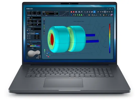 Лаптоп Dell Pro Max 18 Plus MB18250, Intel Ultra 9 285HX (13TOPS NPU, 24 cores, up to 5.50 GHz), 18.0' QHD+ (2560x1600) 500nits, 32GB: 2x16GB 6400 MTs DDR5, 1TB SSD, NVIDIA RTX PRO 3000 12GB GDDR7, 8MP HDR + IR Cam, and Mic, Wi-Fi 7, FPR, Backlit Kb, Win1