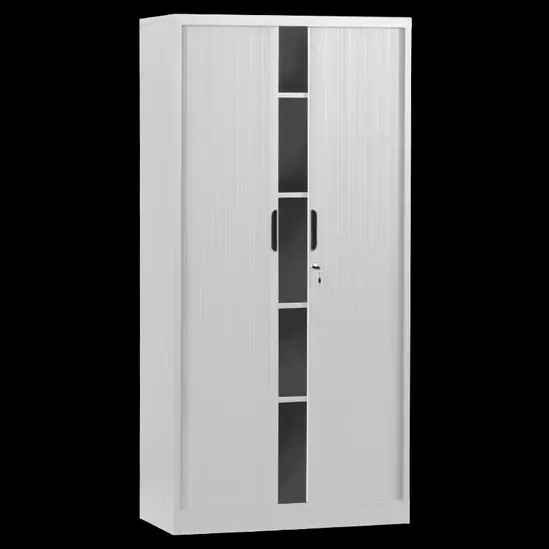 Архивен шкаф BTL LS с 5 отделения 185х90х40 см с леко отворени врати, празен, снимка отпред